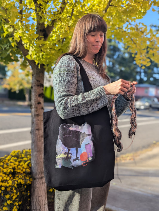 Yarn Crow Canvas Bag